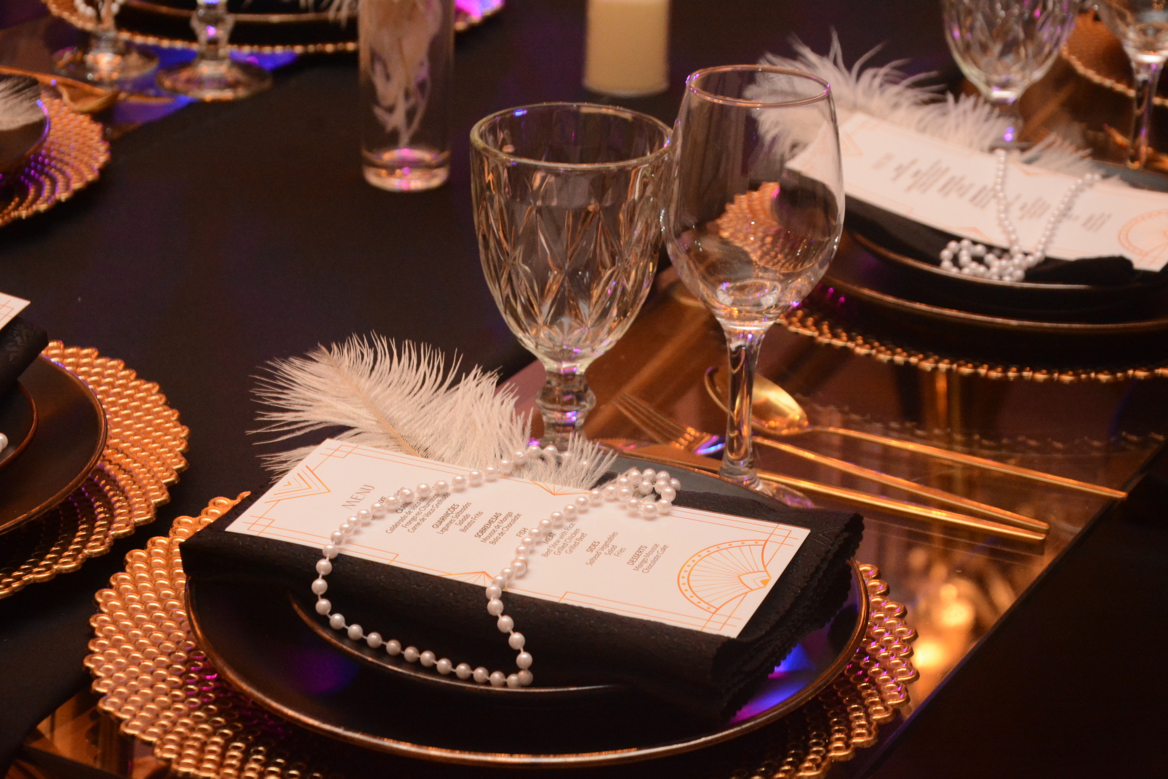 Art deco place setting